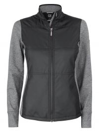 Stealth Jacke Damen Schwarz, warme Sportjacke, wind- und wasserabweisend, mit Stehkragen und Reißverschlusstaschen